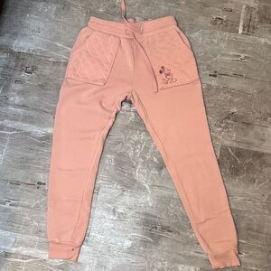 Disney Juniors Light Pink Sweatpants with Mickey Design
